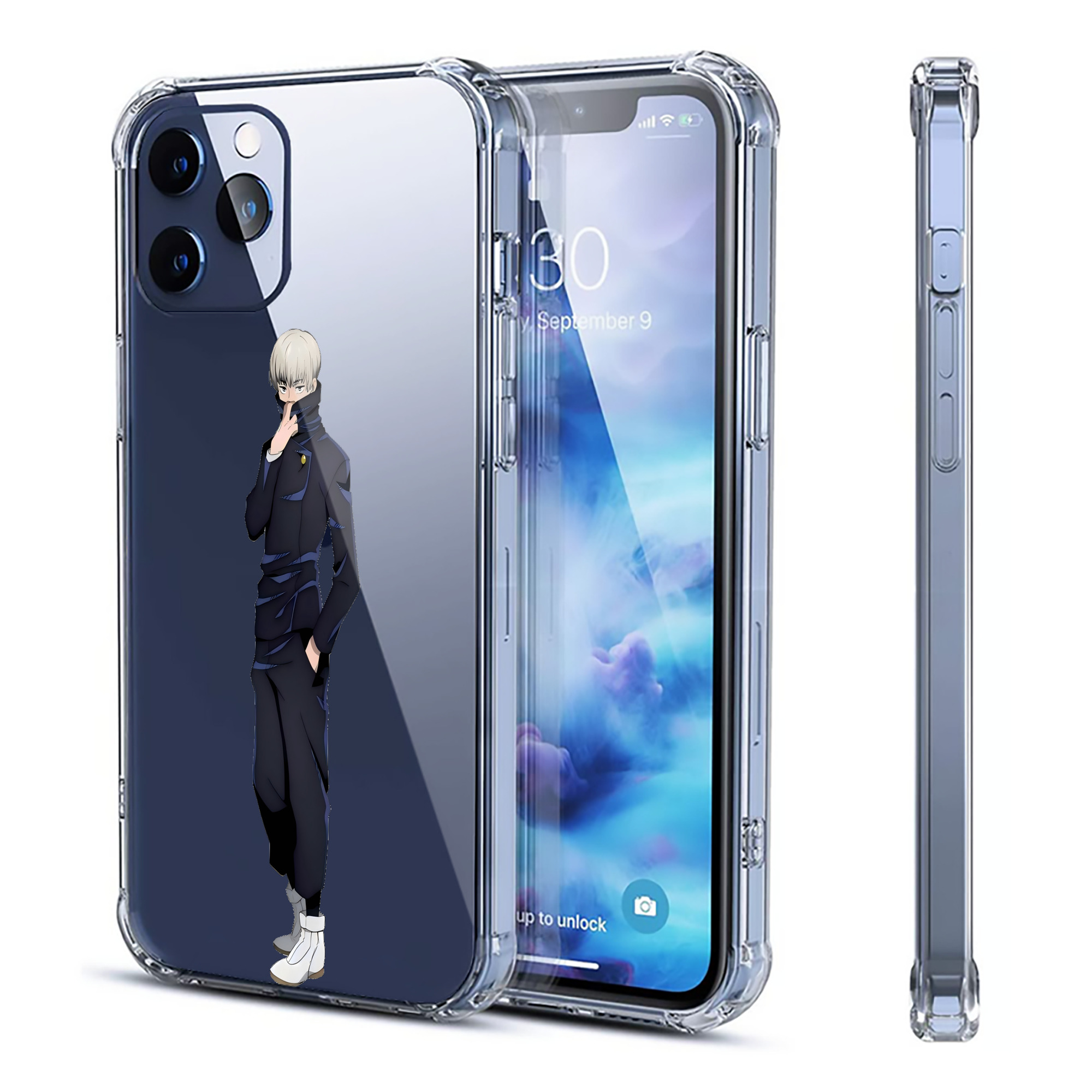 （画像用） 呪術廻戦 Jujutsu Kaisen 【iPhone 12シリーズ対応】透明スマホケース（クリアソフトケース）
